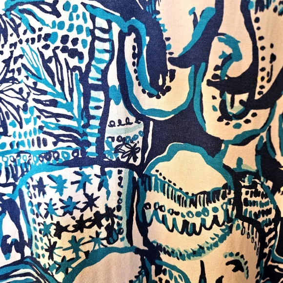 Lilly Pulitzer Sophiletta Dress Keep on Trunkin Elephant UPF 50 Shift Medium - Picture 8 of 13